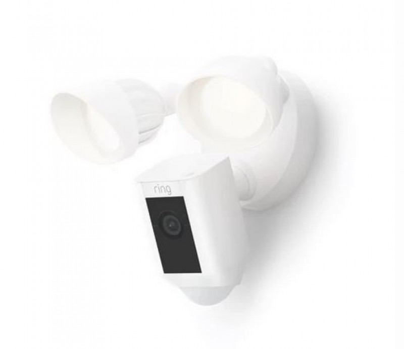 Ring Floodlight Camera Wired Plus in White